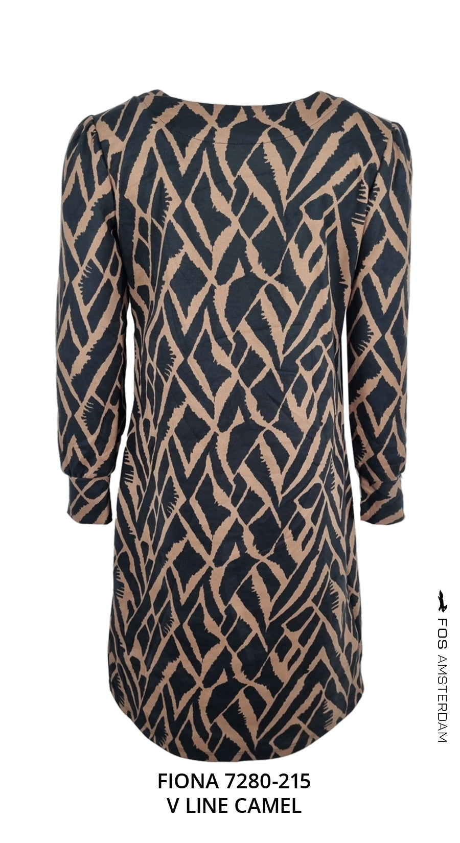 Jurk - Fiona V Line | Camel