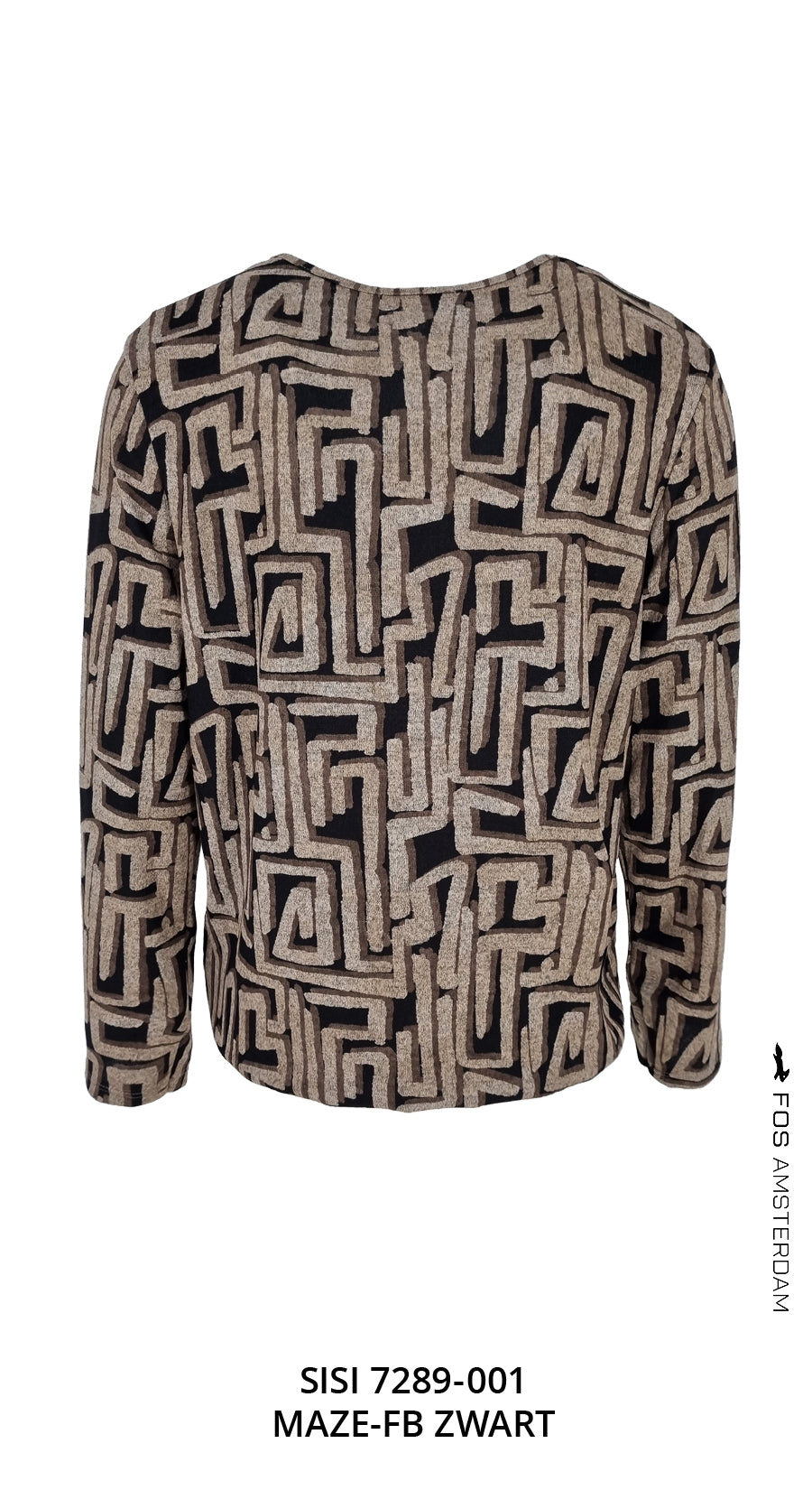 Top - Sisi Maze-FB | Zwart Tops & Blouses