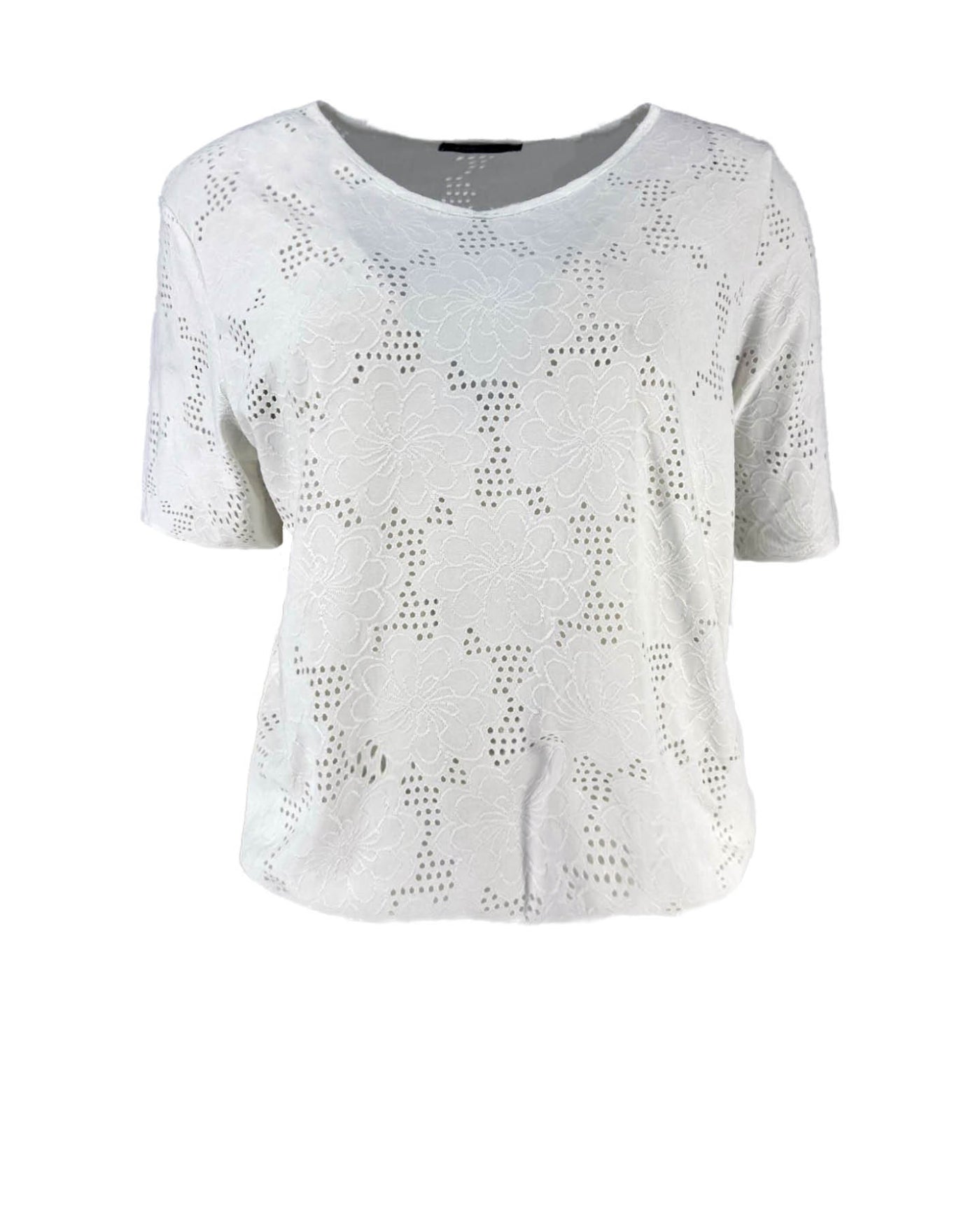 top vivi broderie bloem off white