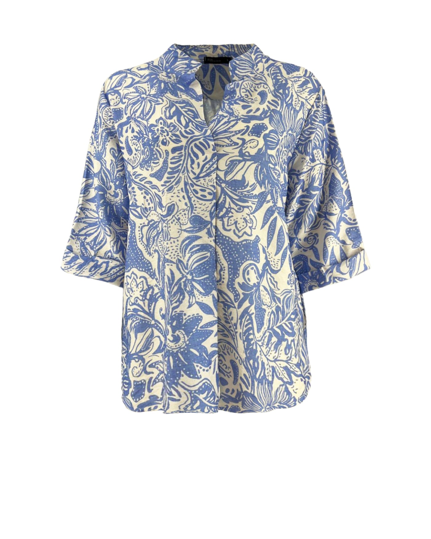 Top - Kylie Mono bloem | Licht-Blauw