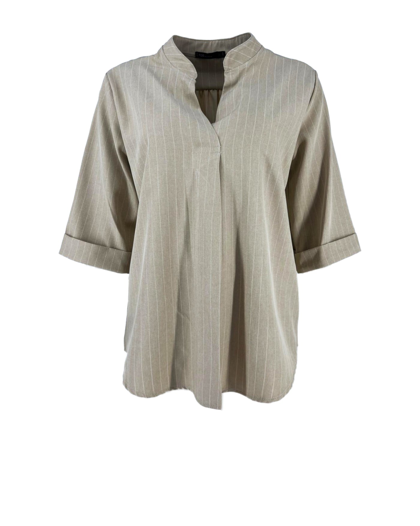 top kylie pinstripe beige