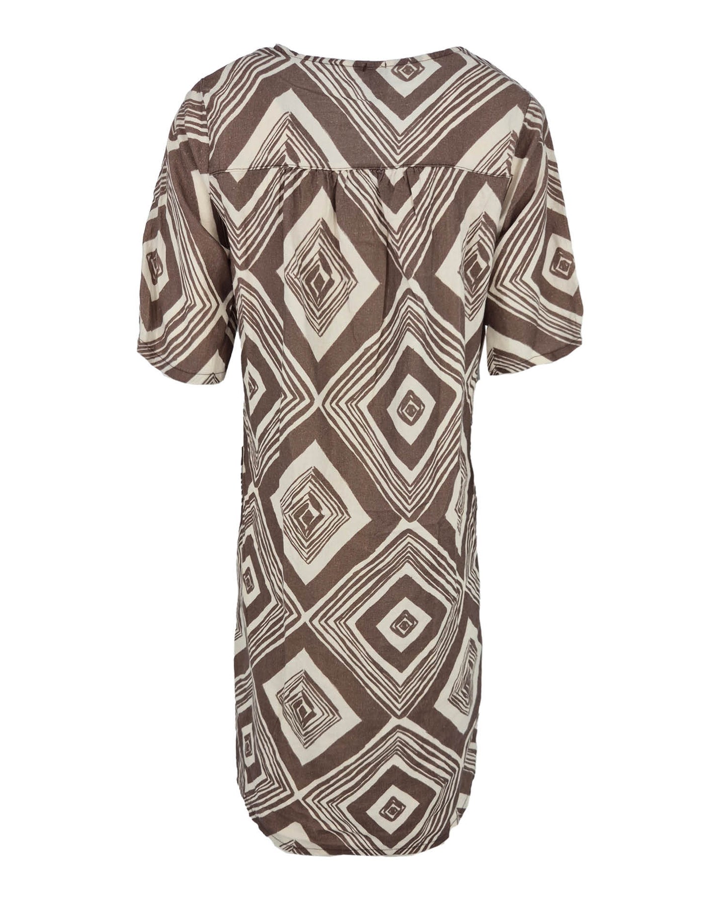 jurk linde square bruin