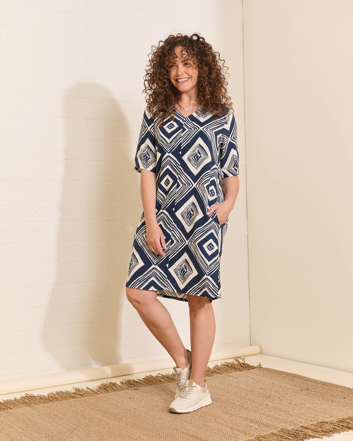 Jurk - Linde Square | Navy