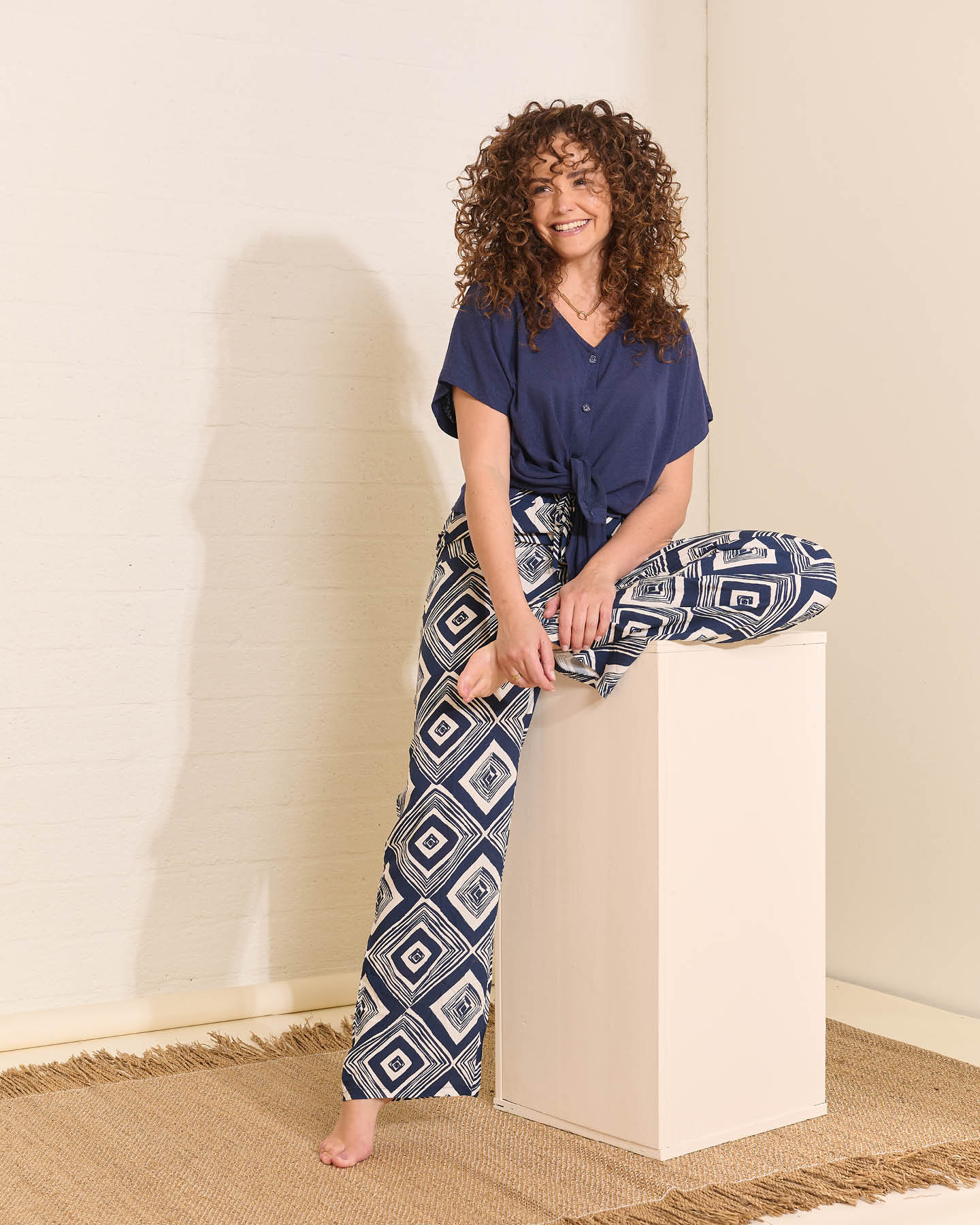 Broek - Rikki Square | Navy