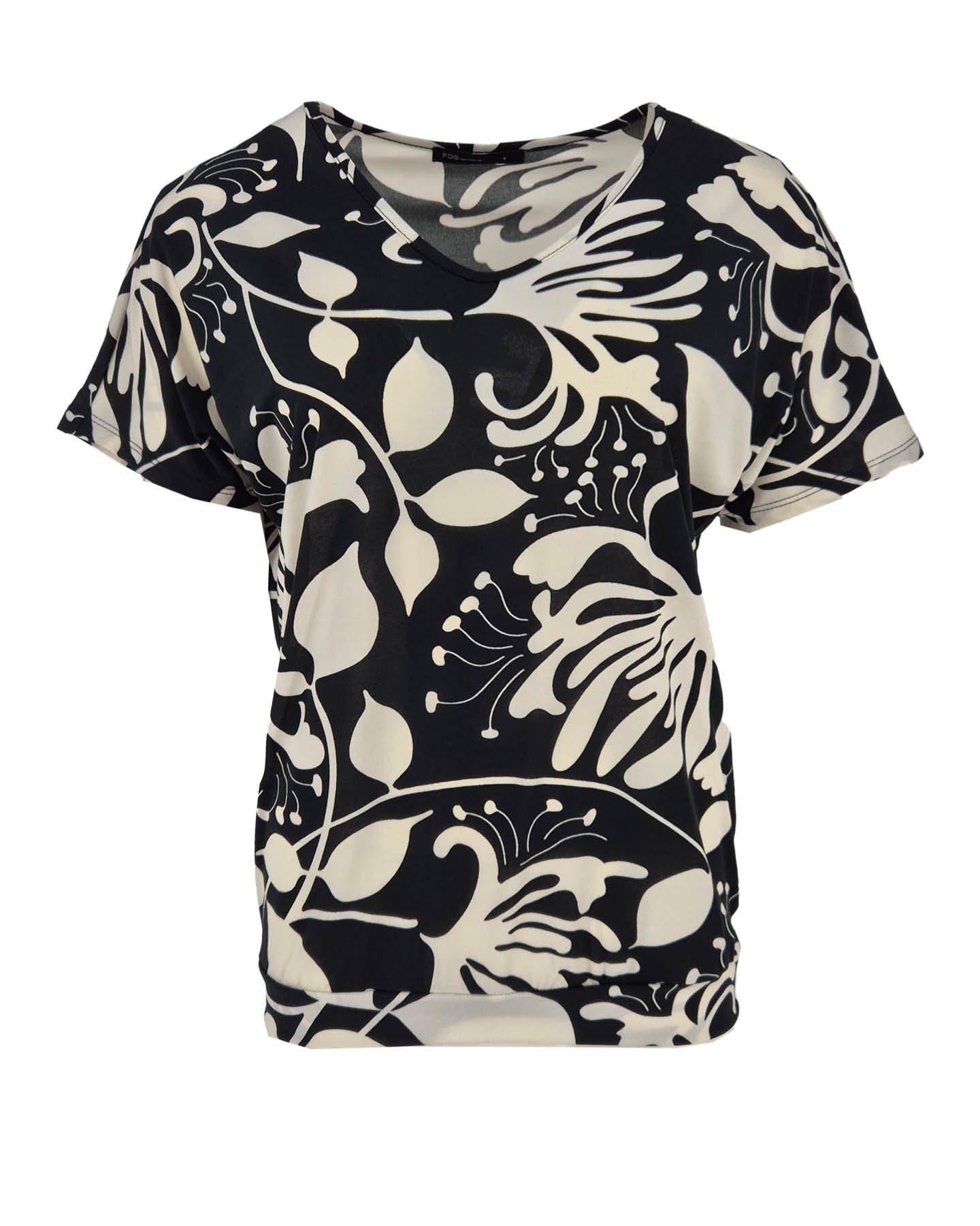 Top - Bella Poederbloem-ET | Zwart