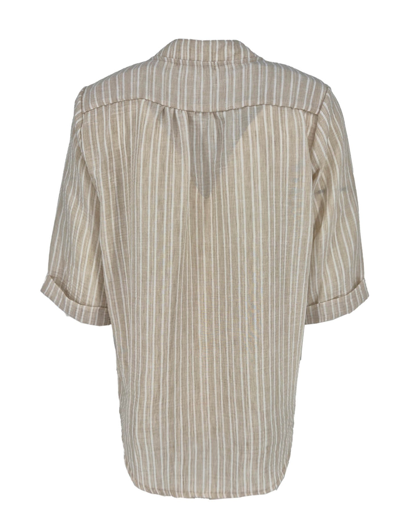 top kyra grafisch double line beige
