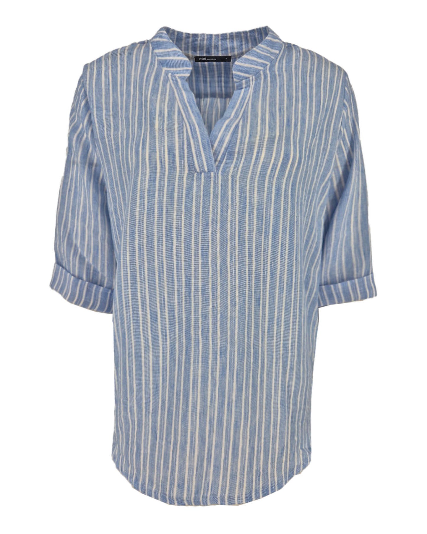 Top - Kyra Double Line | Licht-Blauw