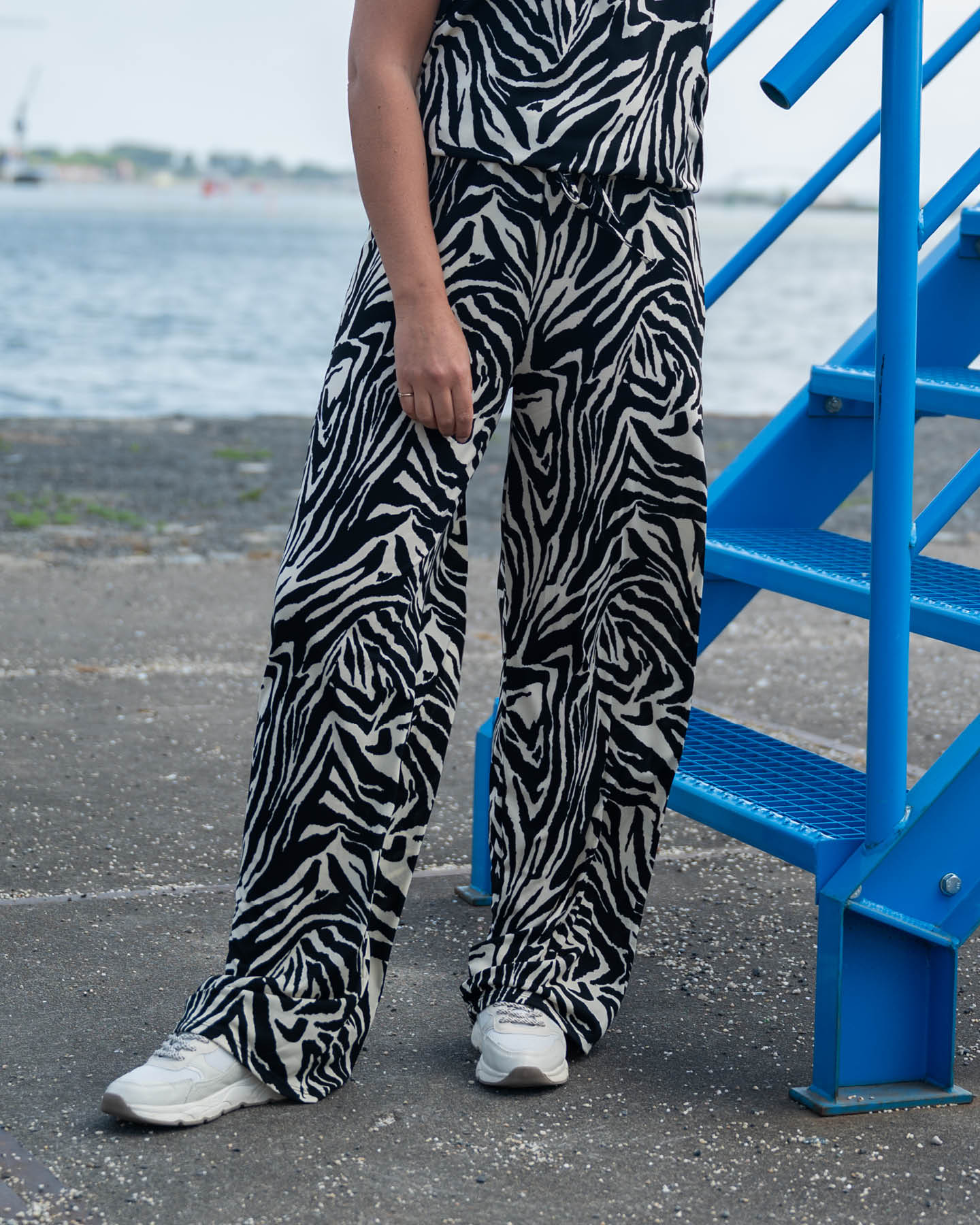 Broek - Rikki Strepen-ET | Zwart
