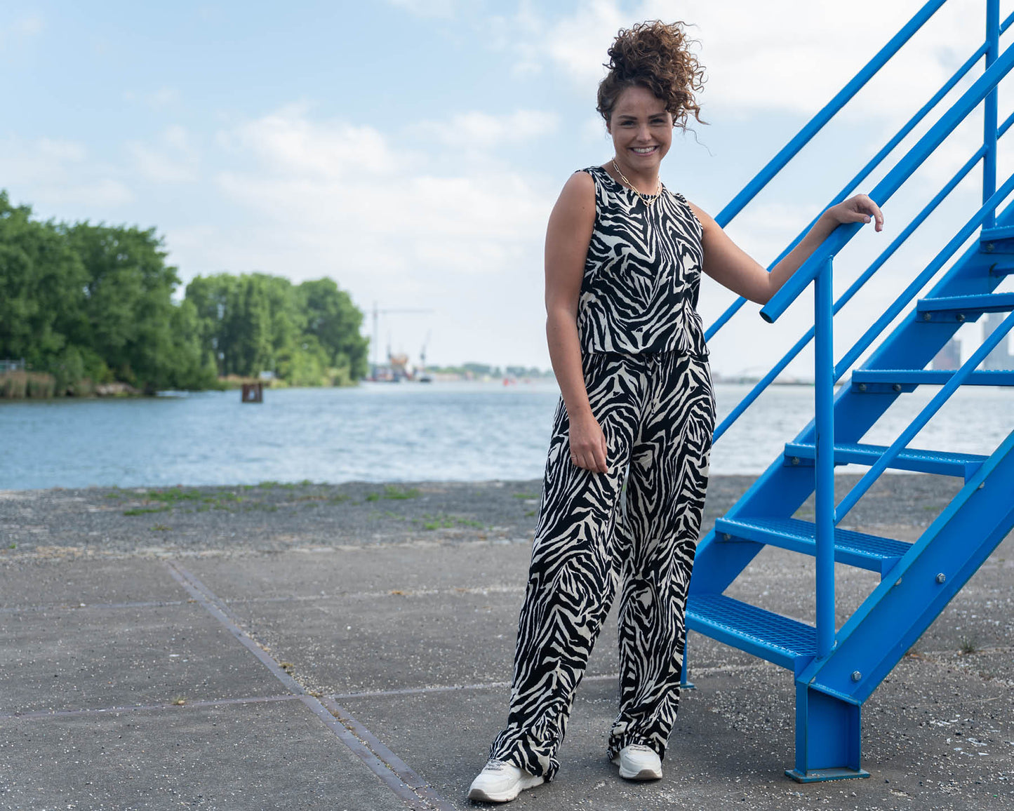 Broek - Rikki Strepen-ET | Zwart