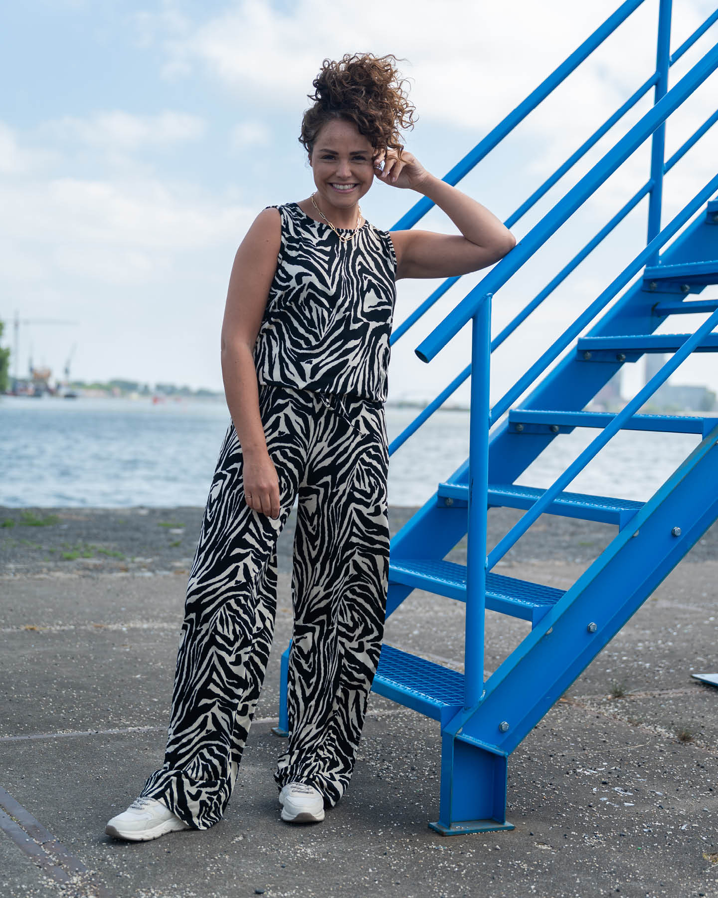 Broek - Rikki Strepen-ET | Zwart