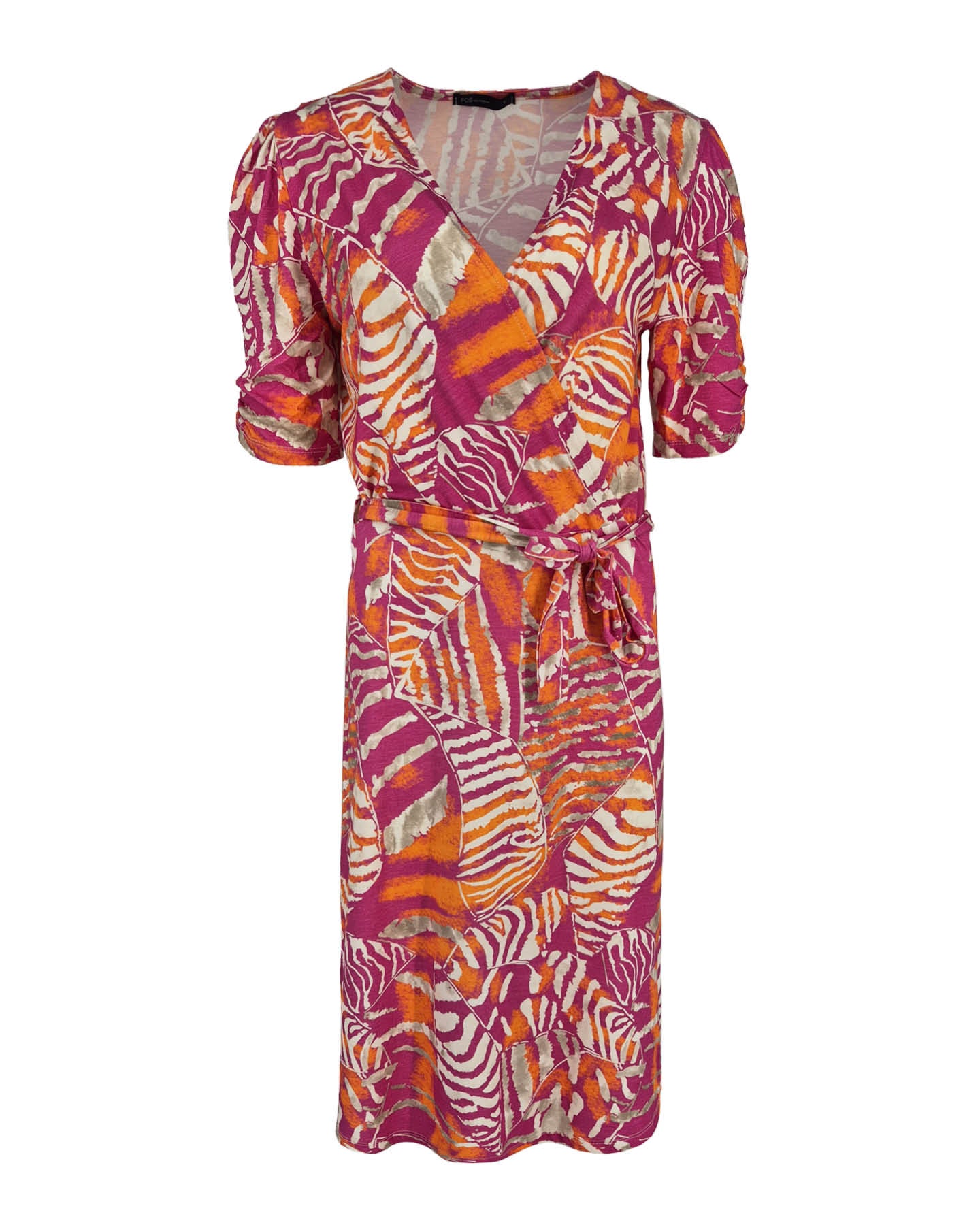 Jurk - Joyo Palmstreep | Fuchsia
