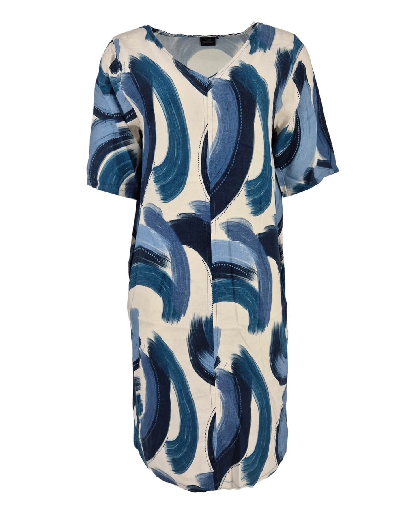 jurk linde aquarel groot navy