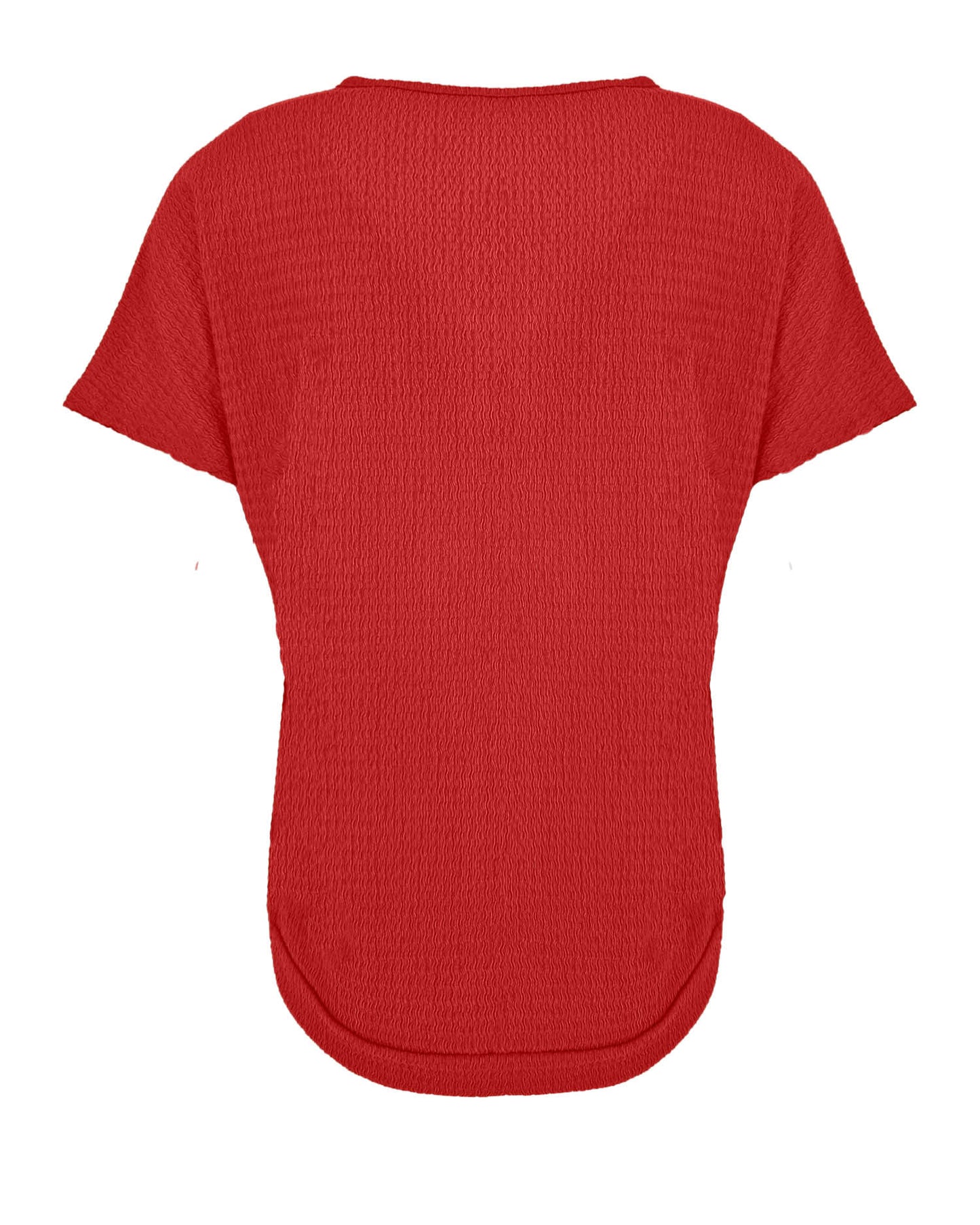 Rode blouson Bella met V-hals en structuur