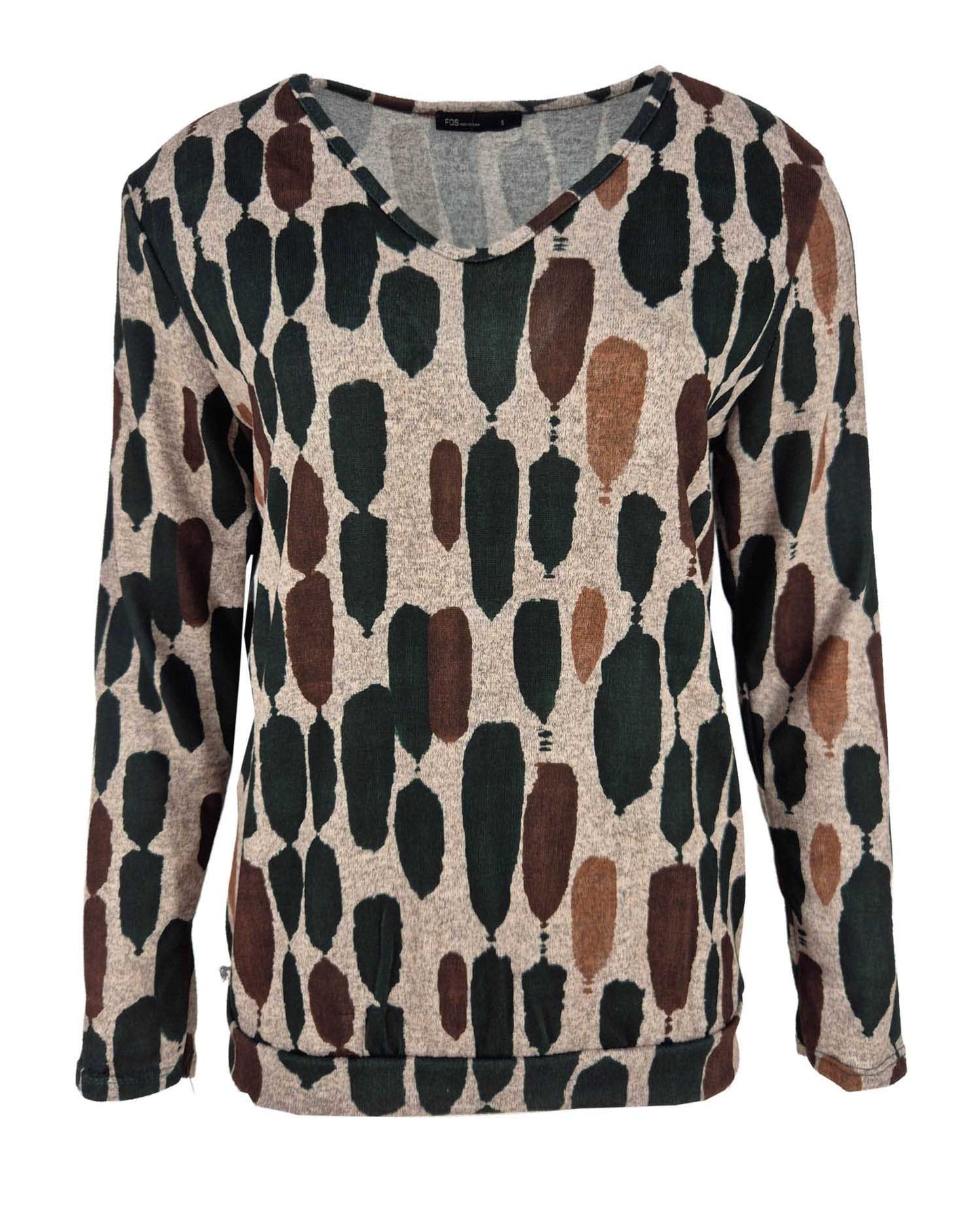 Top - Bella Drops-FB | Bottle Green Tops & Blouses