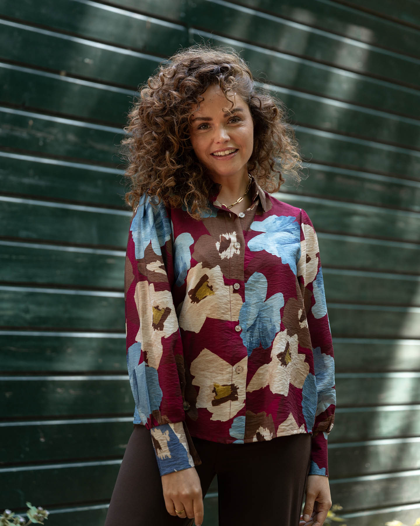 Blouse - Evita Bloem | Bordeaux Tops & Blouses