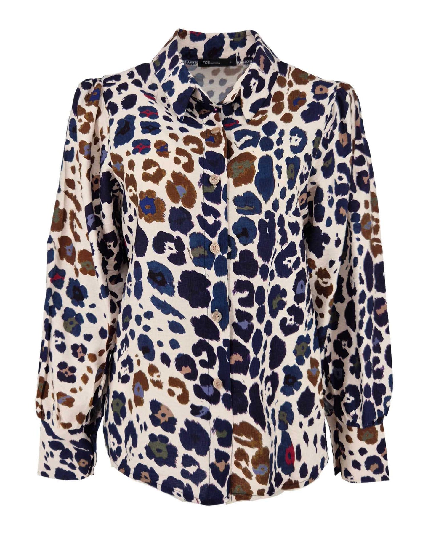 Blouse - Evita Colourful Panter | Navy Tops & Blouses