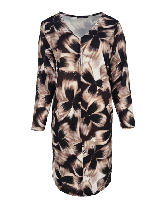 Jurk - Lindi Dark Flower | Zwart