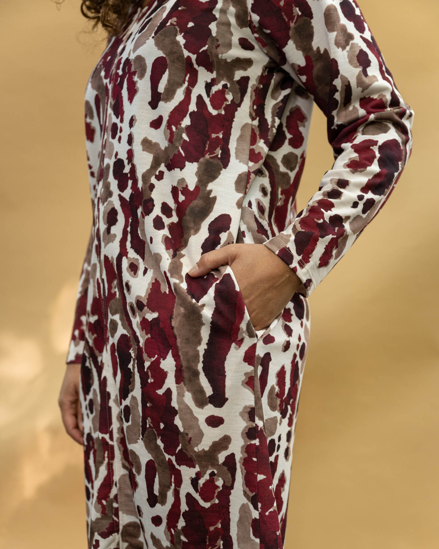 Jurk - Lindi Arty Snake | Bordeaux