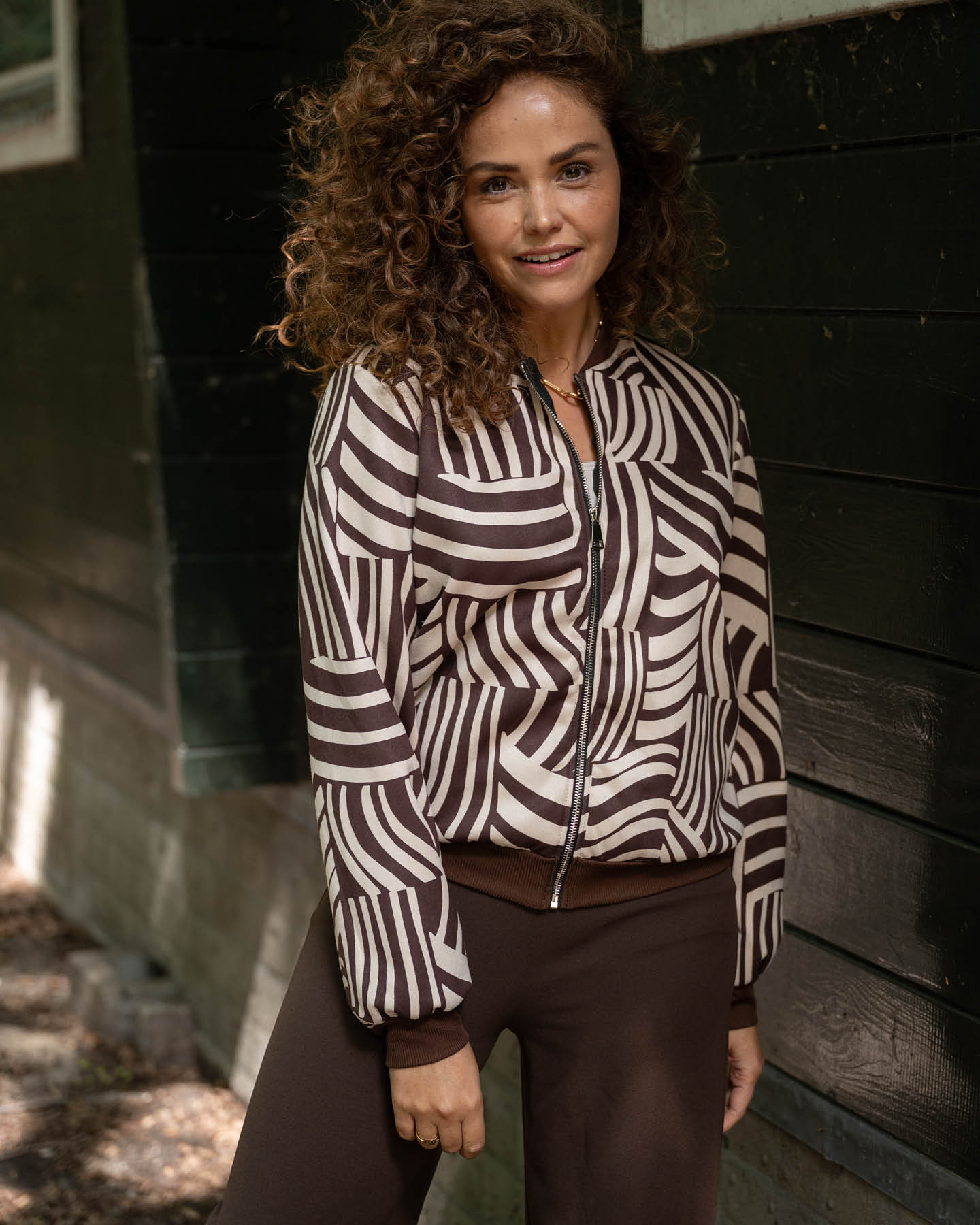 Bomberjack - Bambi Patchwork Lines | Bruin