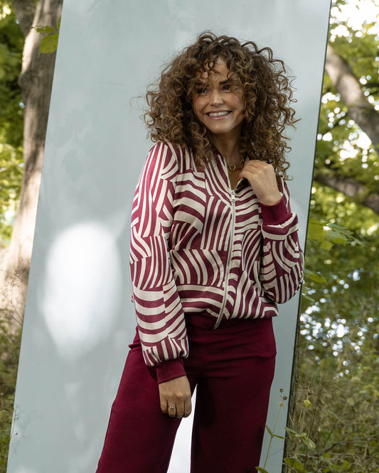 Bomberjack - Bambi Patchwork Lines | Bordeaux