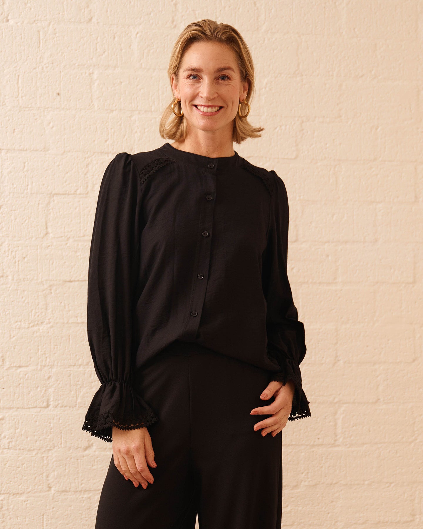 Blouse - Nina Uni | Zwart