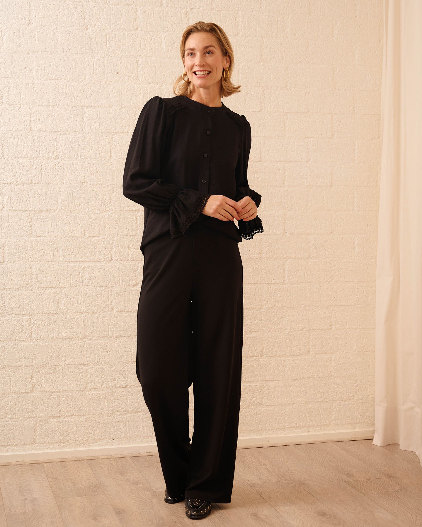 Blouse - Nina Uni | Zwart