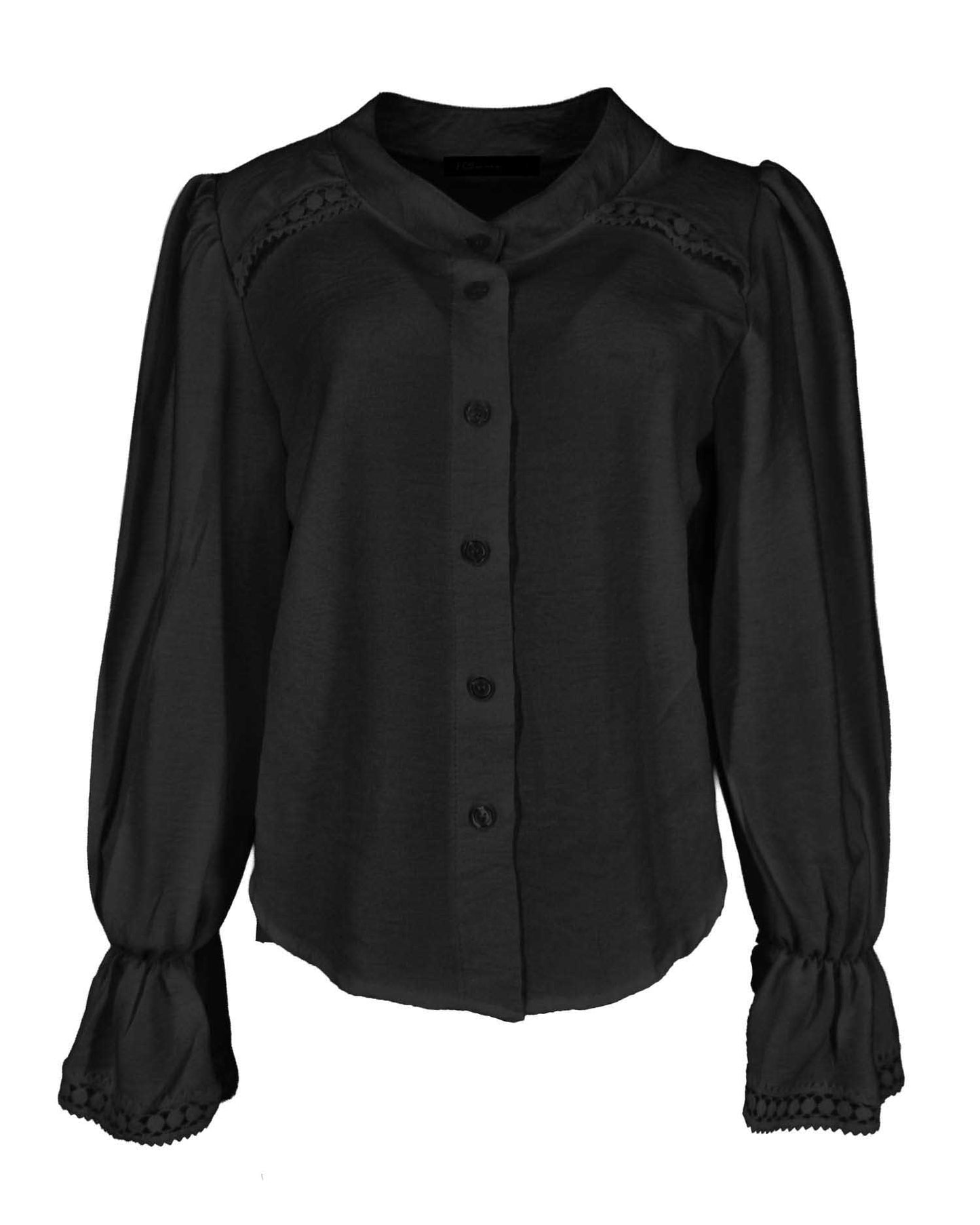 Blouse - Nina Uni | Zwart Tops & Blouses