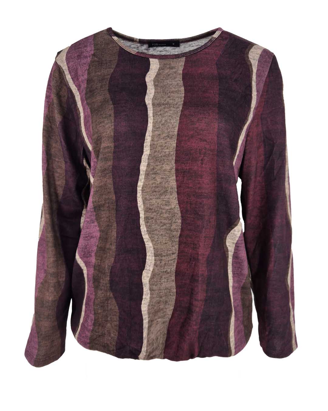 Top - Sisi Streep-FB | Mauve Tops & Blouses