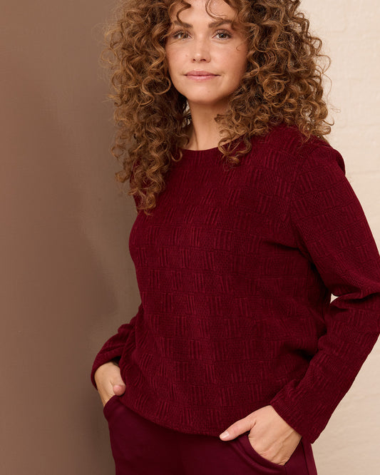 Top - Sisi Jacquard | Bordeaux