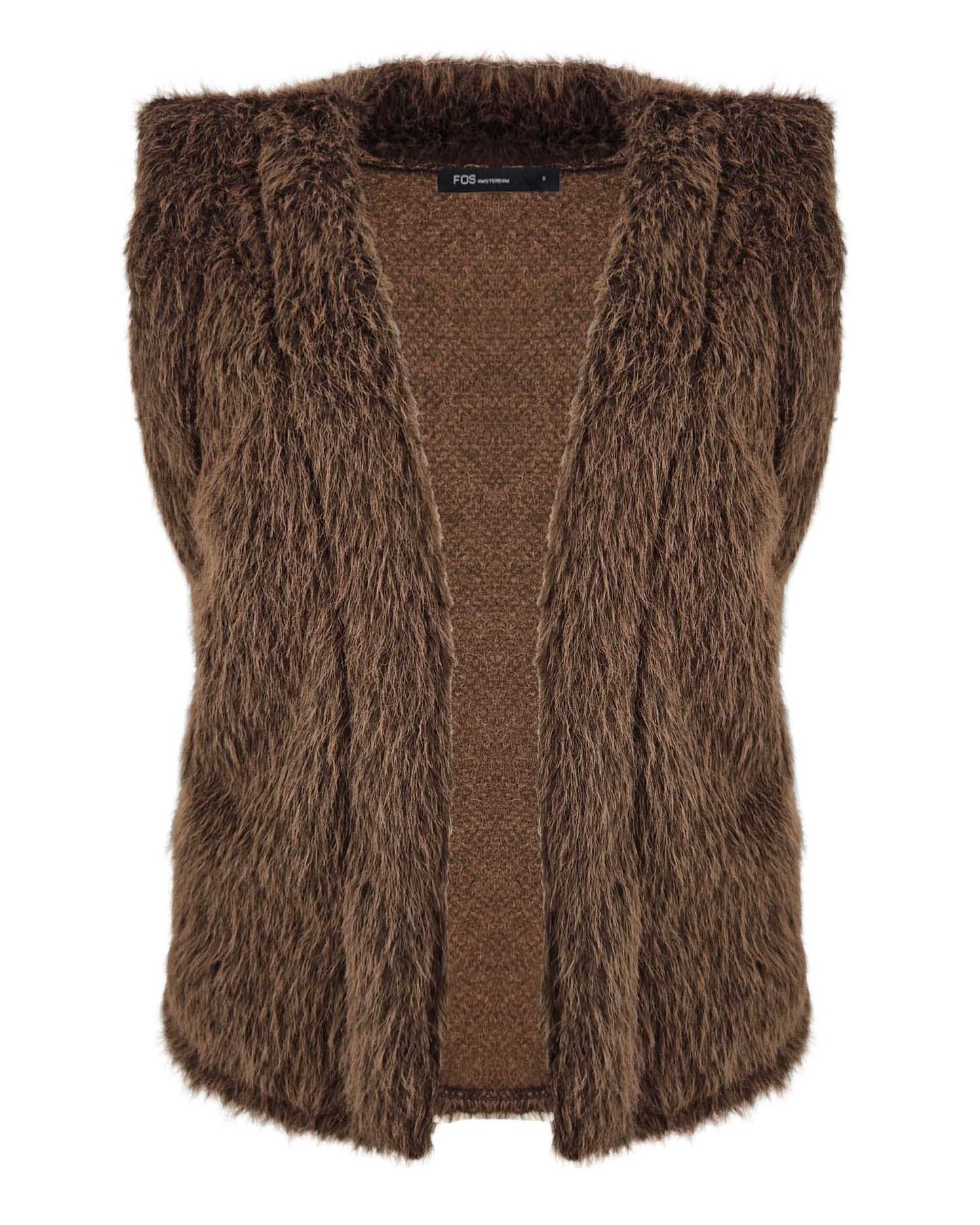 Gilet - Margriet Beaver | Bruin Gilets