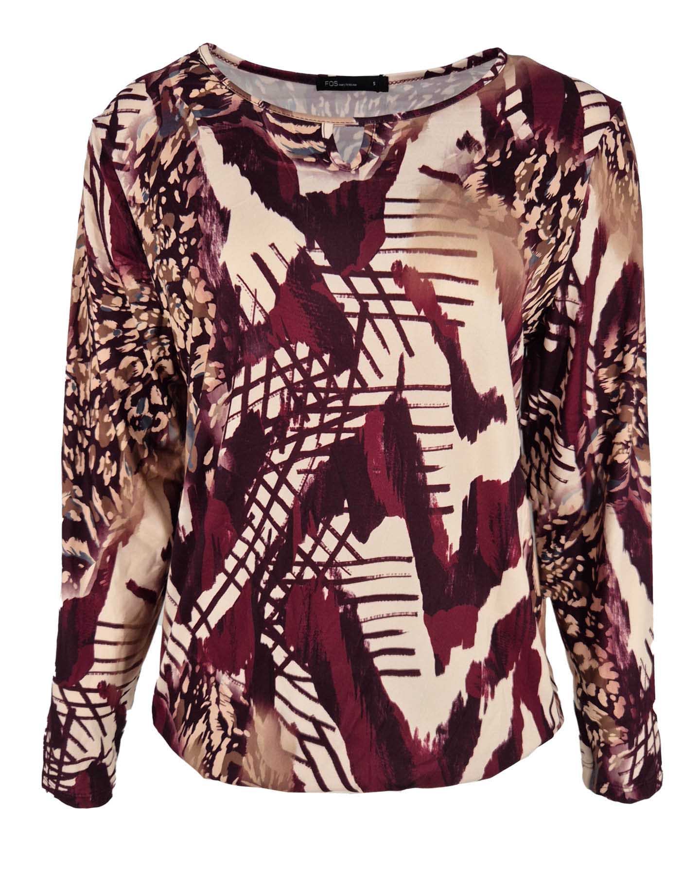 Top - Mimi Panter brush-FB | Bordeaux Tops & Blouses