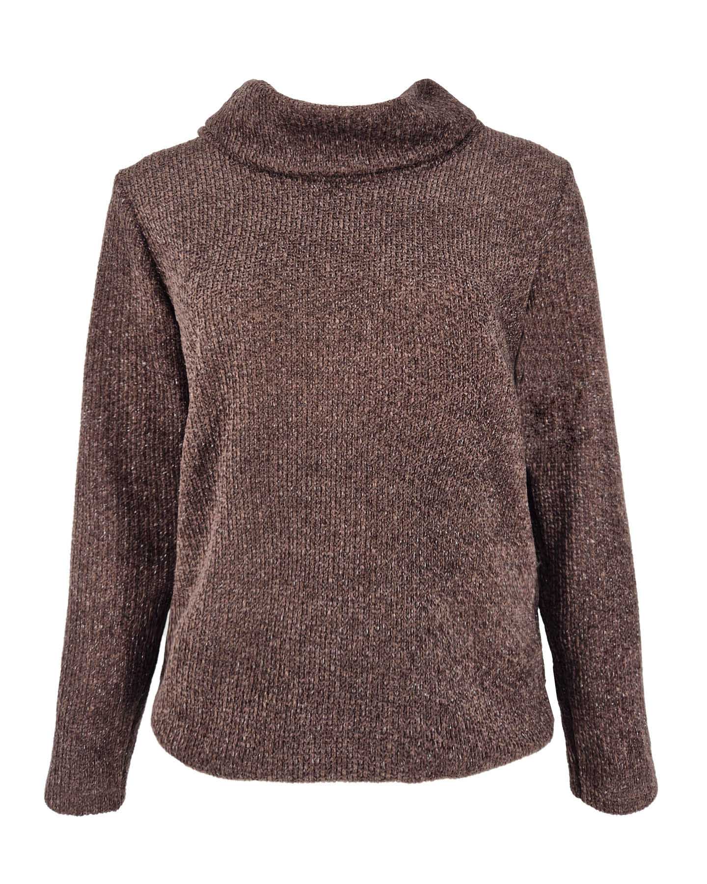 Blouson Nico bruin met lurex detail