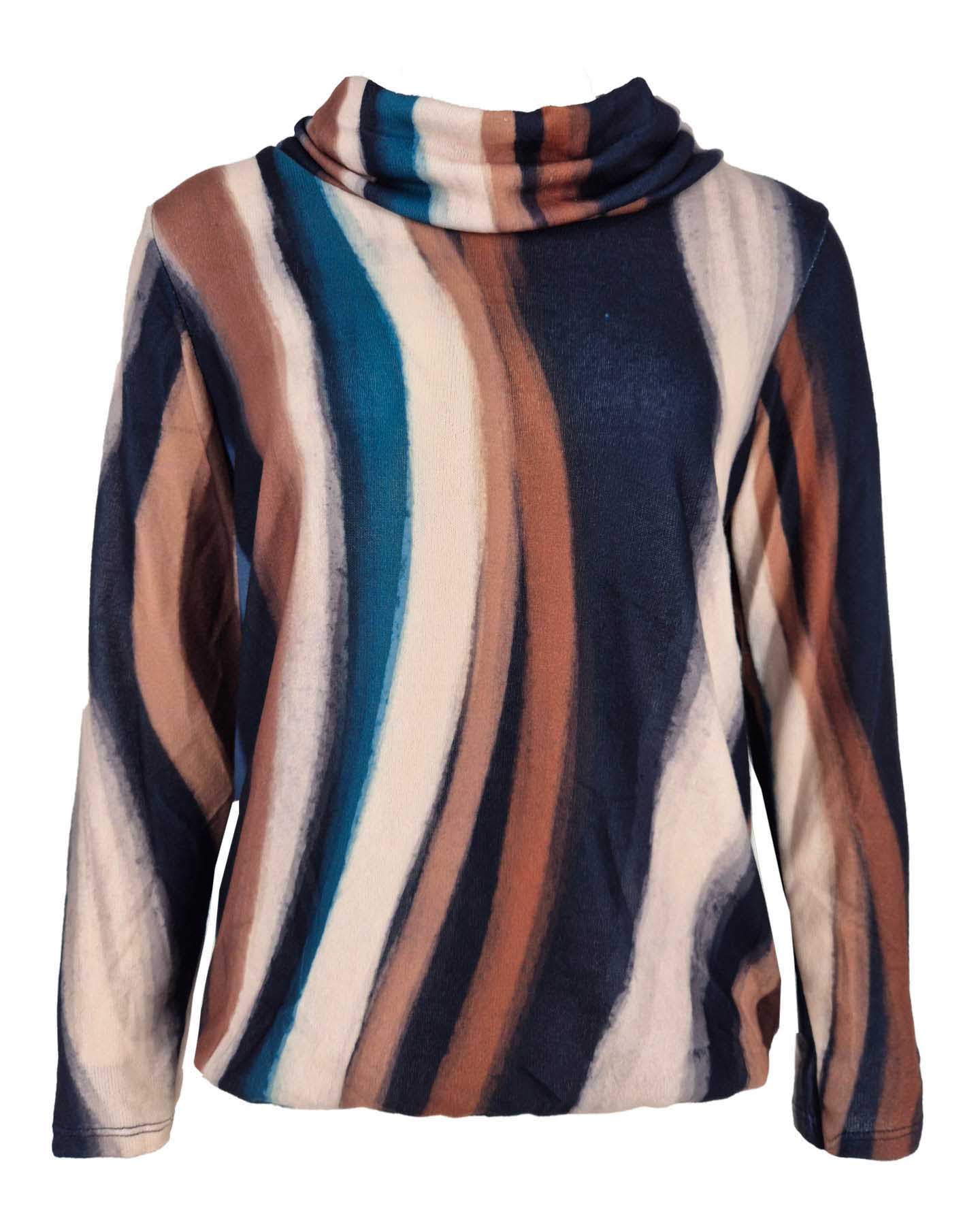 Top - Nico Lines-FB | Navy Tops & Blouses