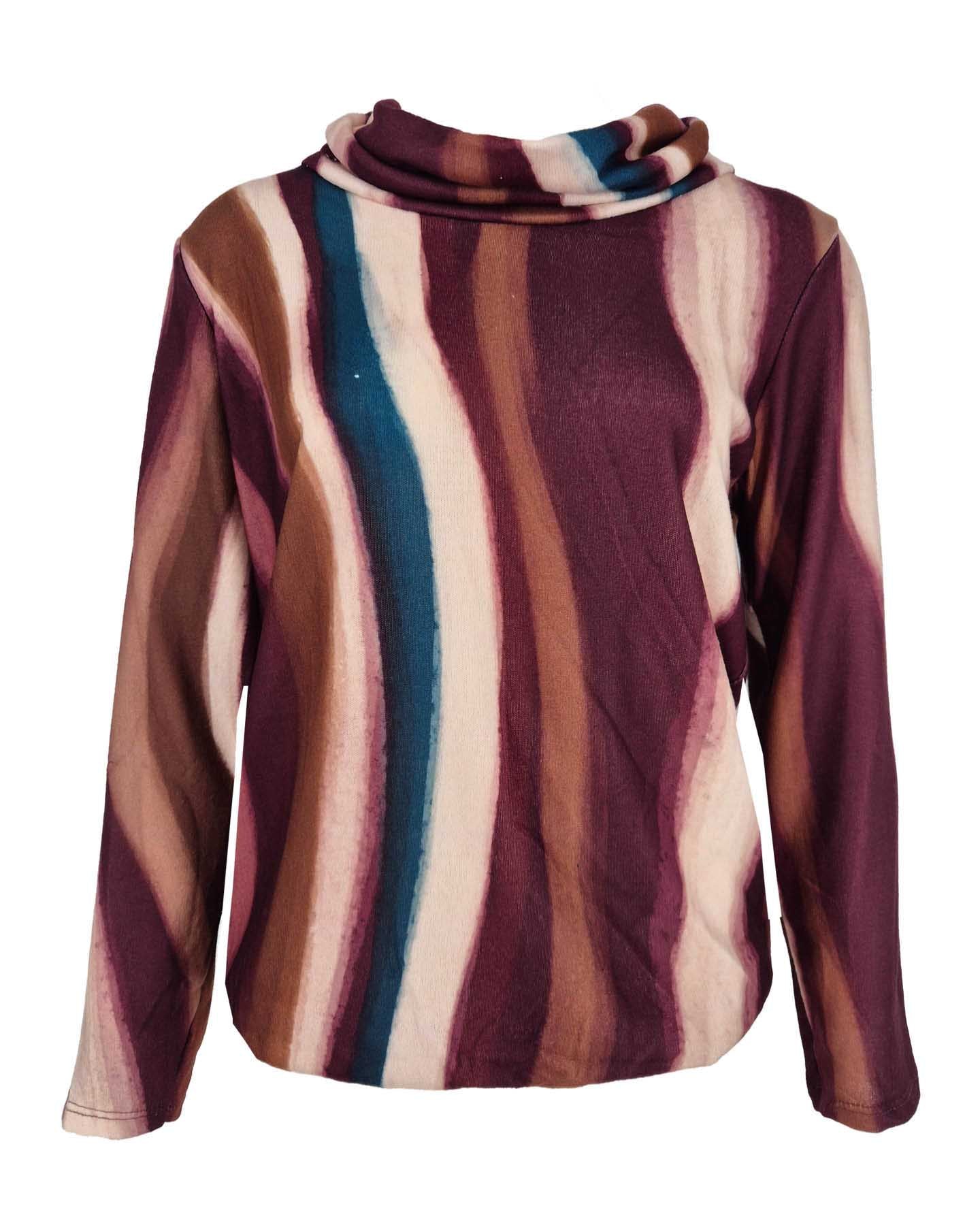 Top - Nico Lines-FB | Bordeaux Tops & Blouses