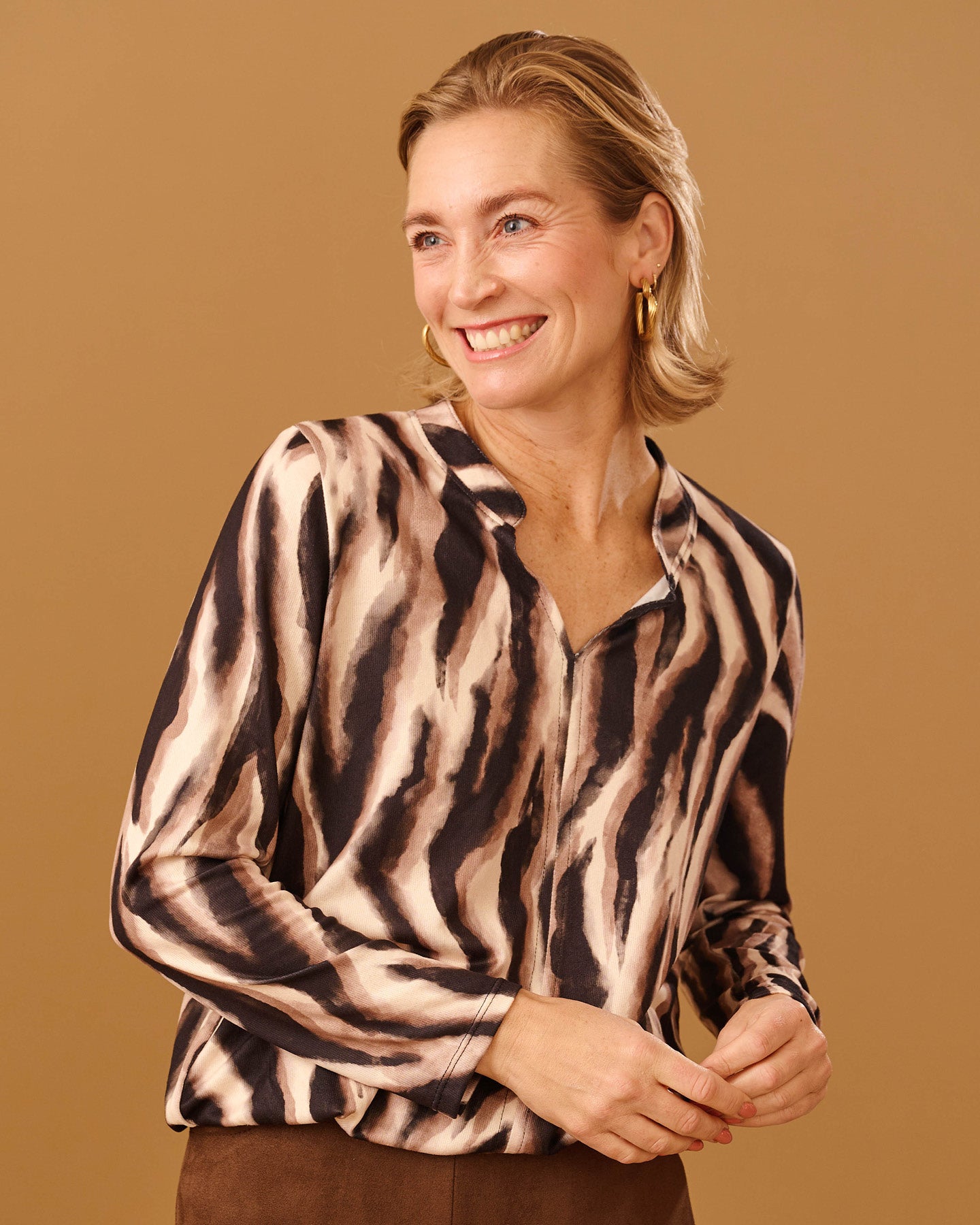 Top - Didi Zebra Faded-FB | Zwart