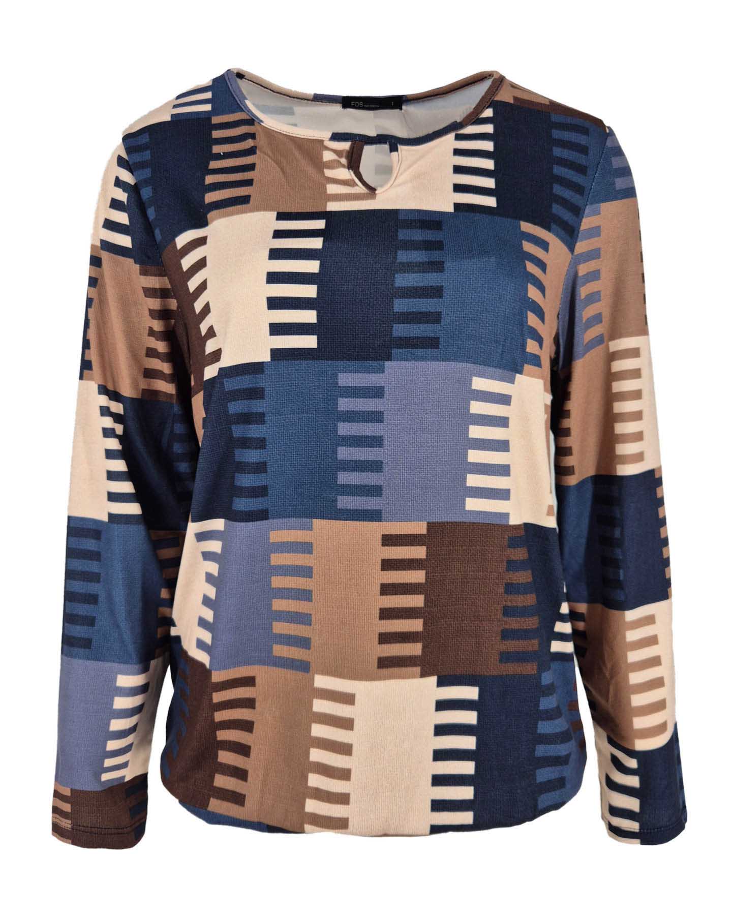 Top - Mimi Blok-FB | Navy Tops & Blouses