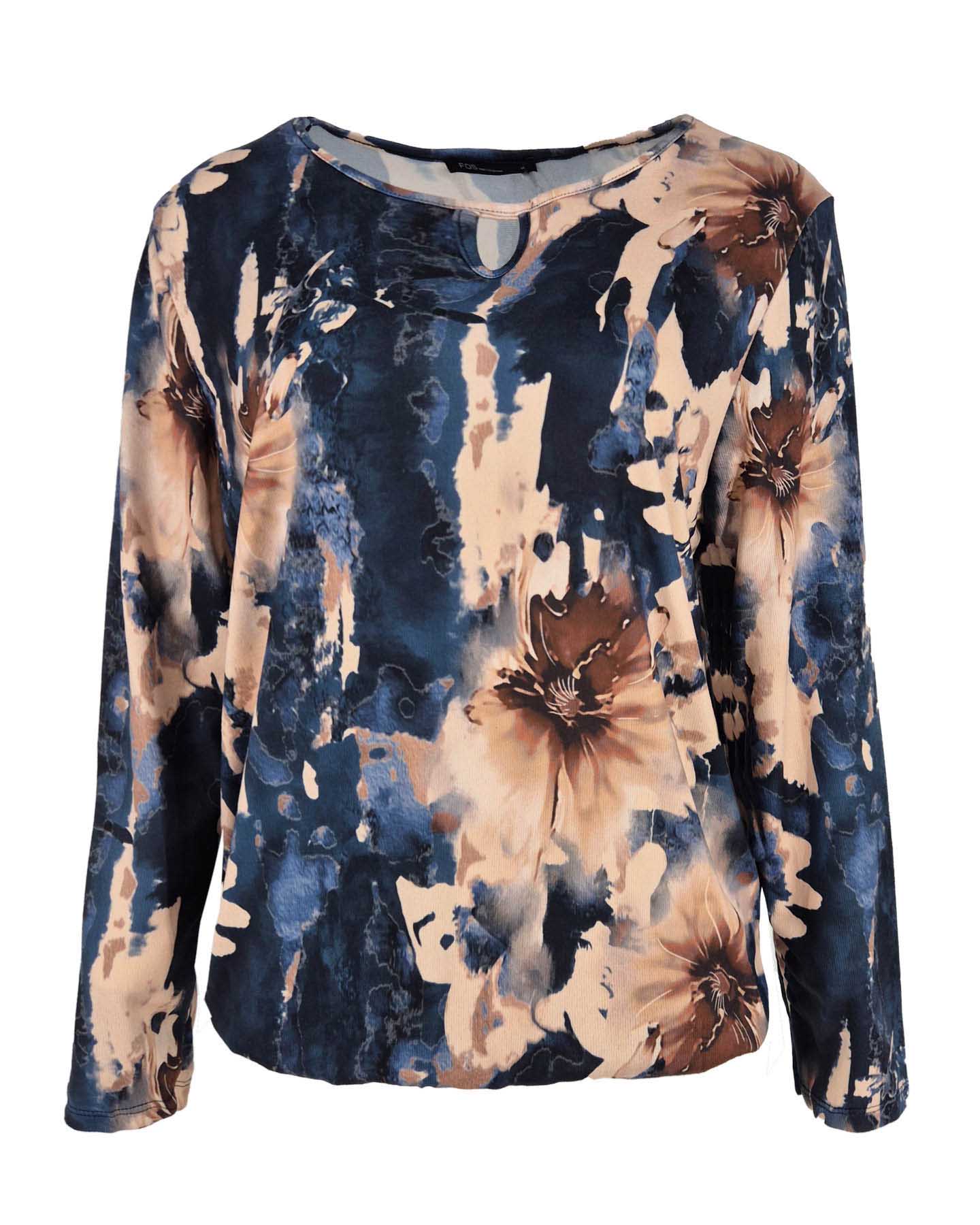 Top - Mimi Waterlelie-FB | Navy Tops & Blouses