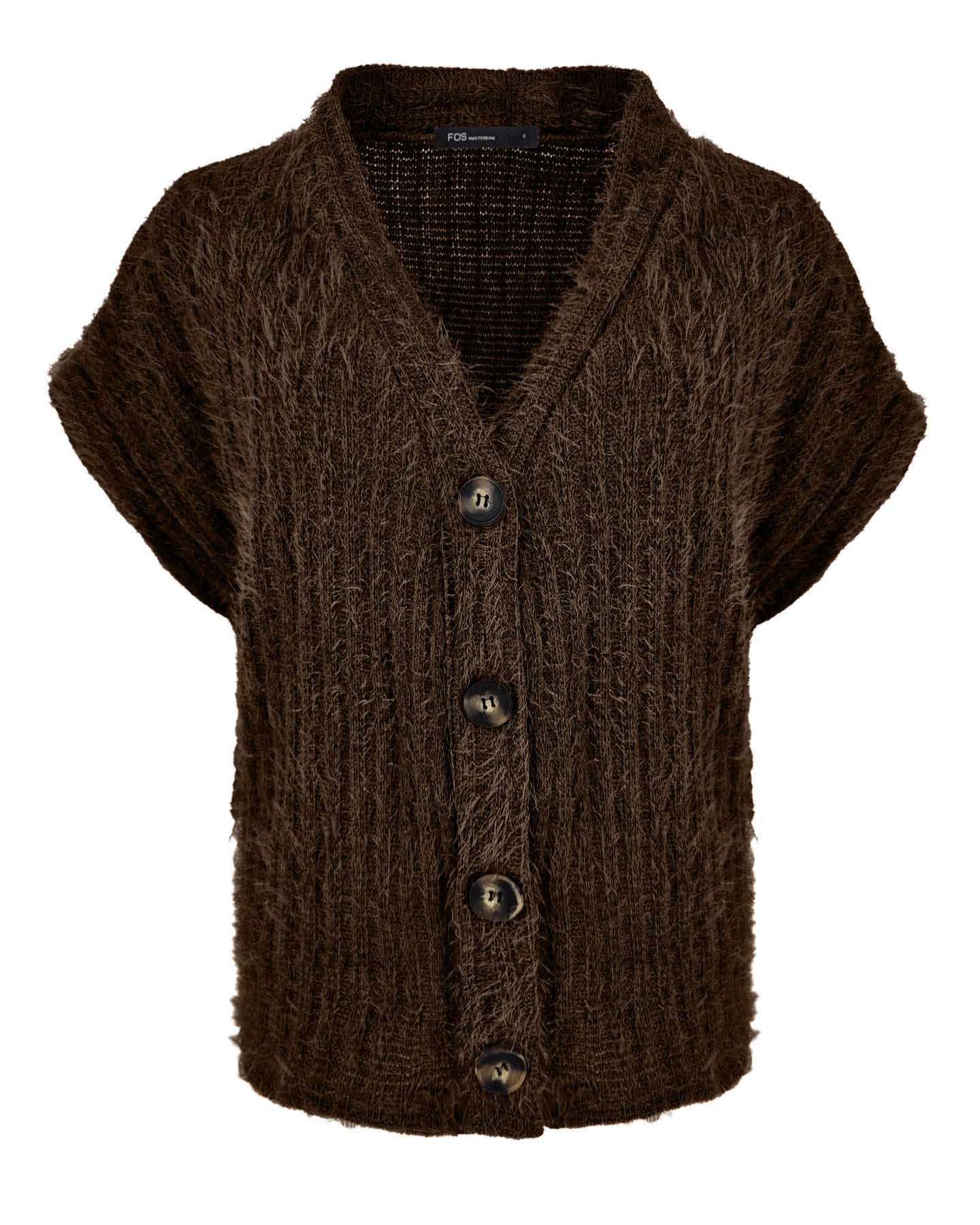 Vest - Scarlet Fluffy | Bruin Vesten & Truien