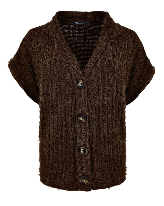Vest - Scarlet Fluffy Chenille | Bruin