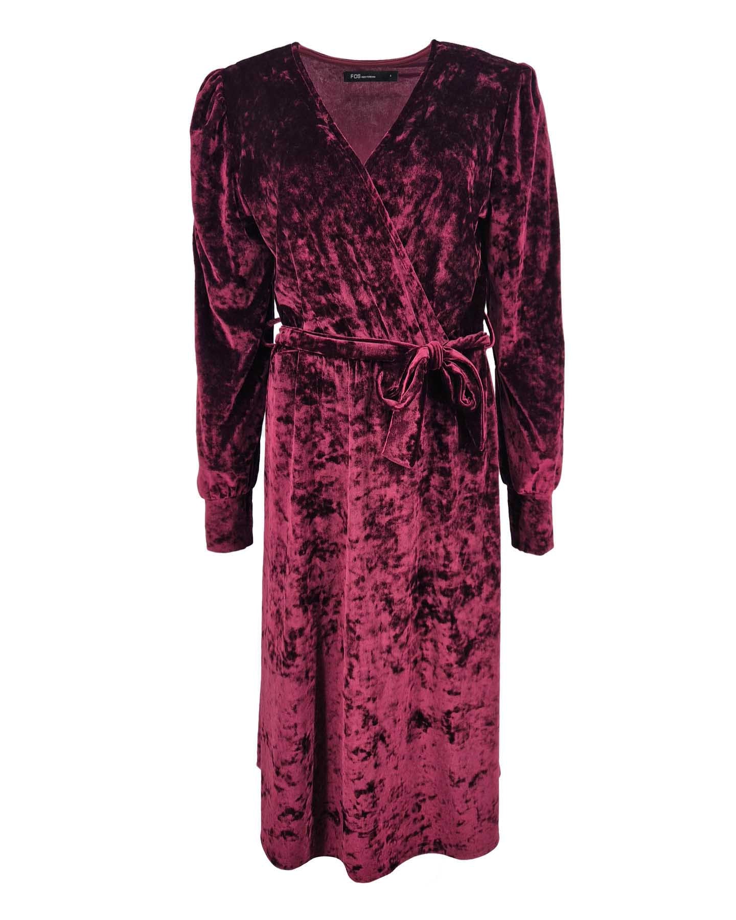 Jurk - Joyo Velours | Beaujolais Jurken