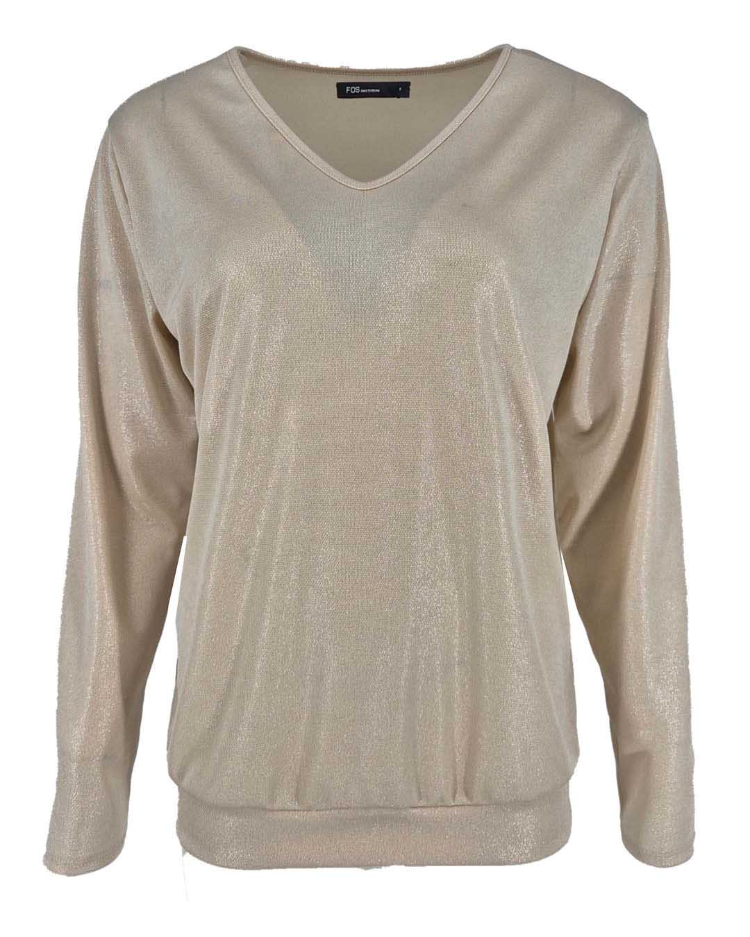 Top - Bella Glossy | Champagne Tops & Blouses