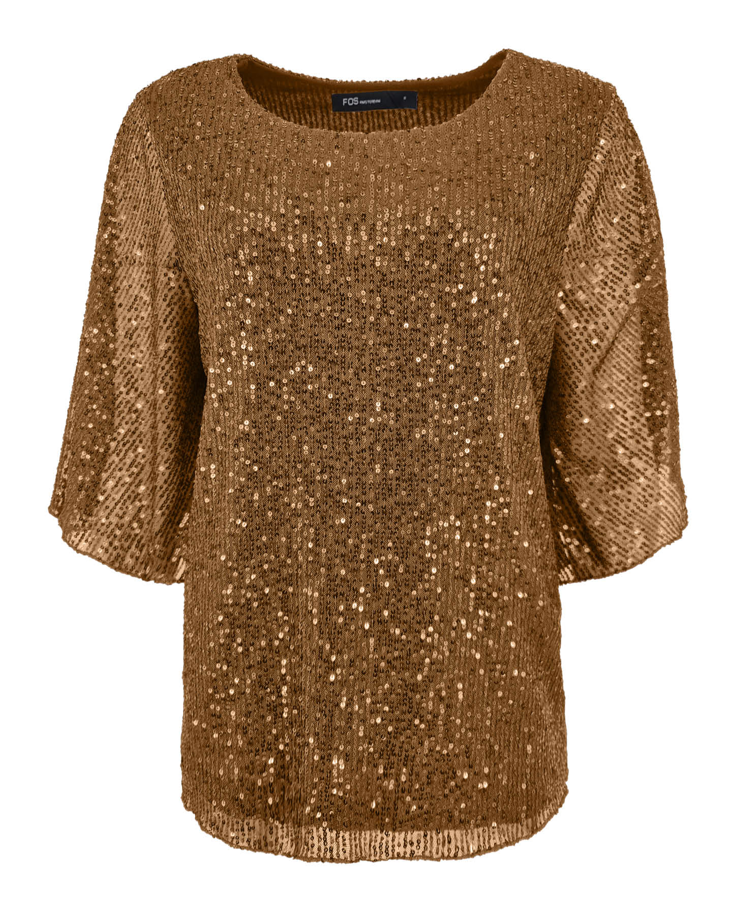 Top - Mariposa Pailletten | Camel