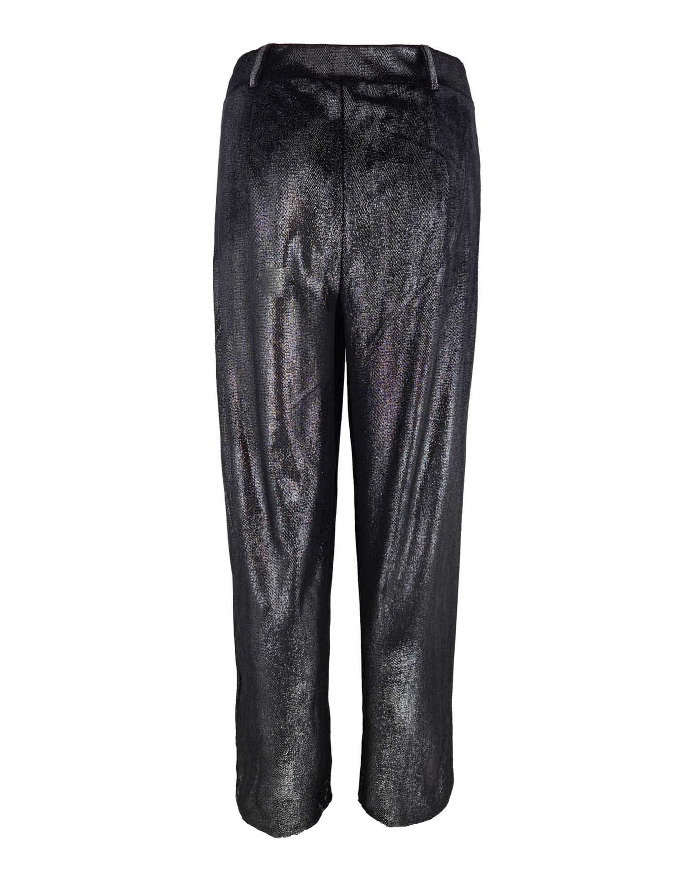 Broek - Bentha Velours lurex | Zwart Broeken