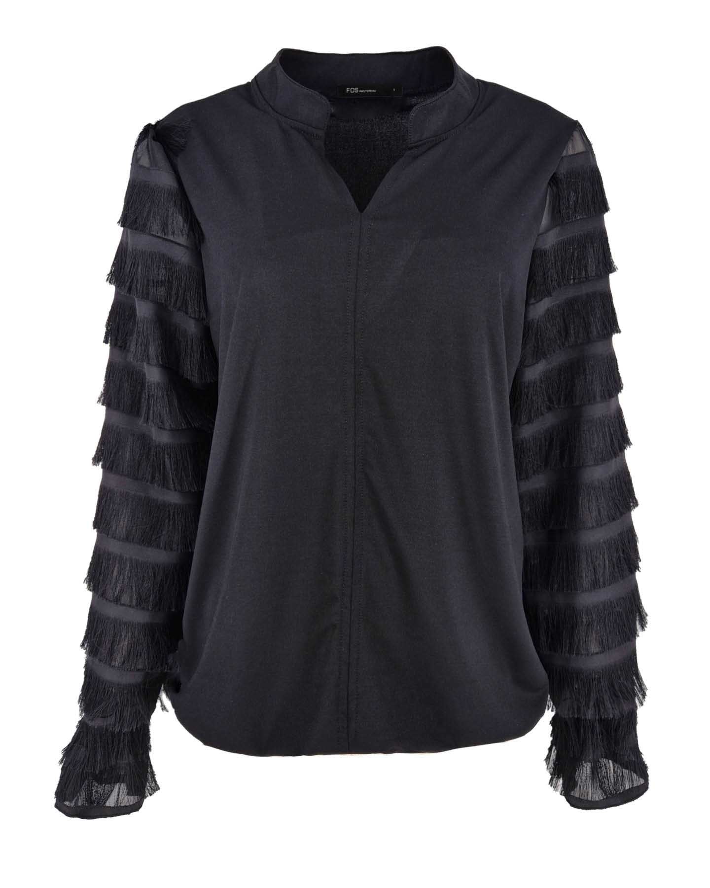 Top - Floortje Charleston | Zwart Tops & Blouses