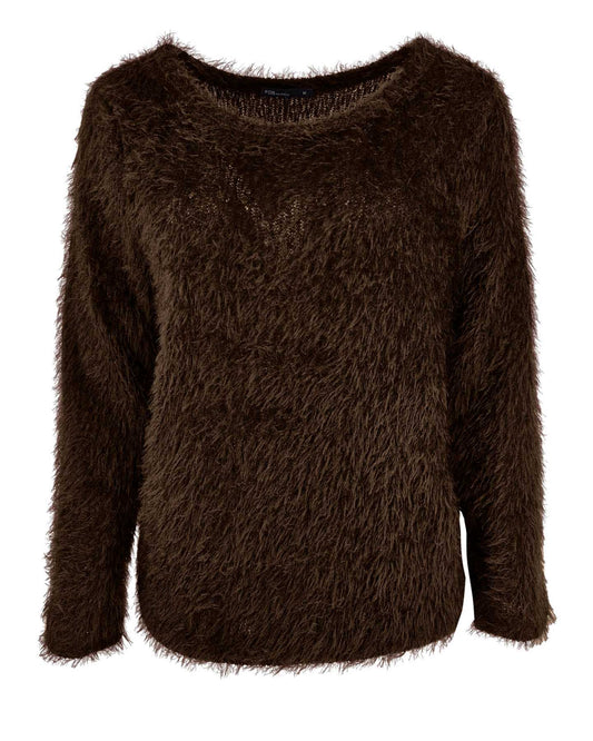 Top - Sisi Fluffy Chenille | Bruin