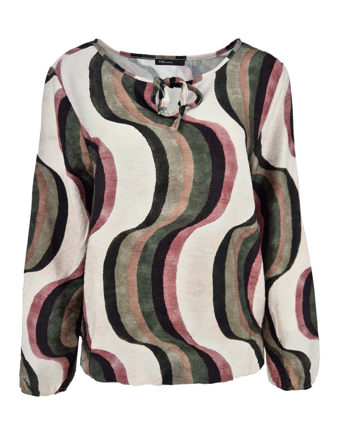 Blouson Lexi Army met grafisch wave dessin
