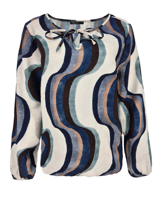 Blouson Lexi Jeans met grafisch wave dessin