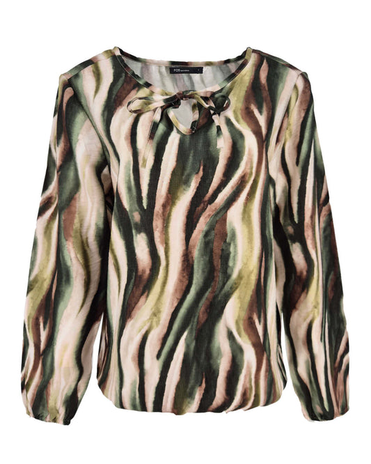 Blouson Lexi Army met grafisch lines dessin