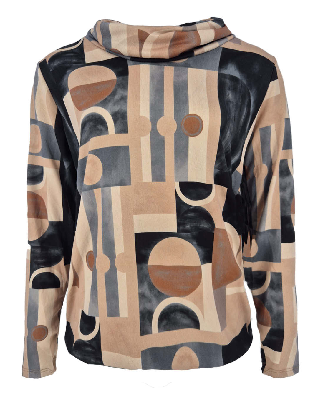 Top - Nico Geo lines-FB | Zwart