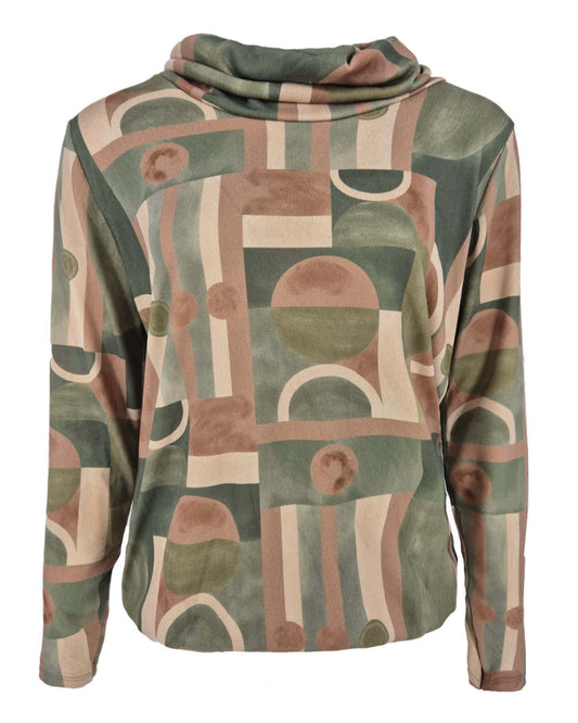 Blouson Nico met grafisch dessin kleur army